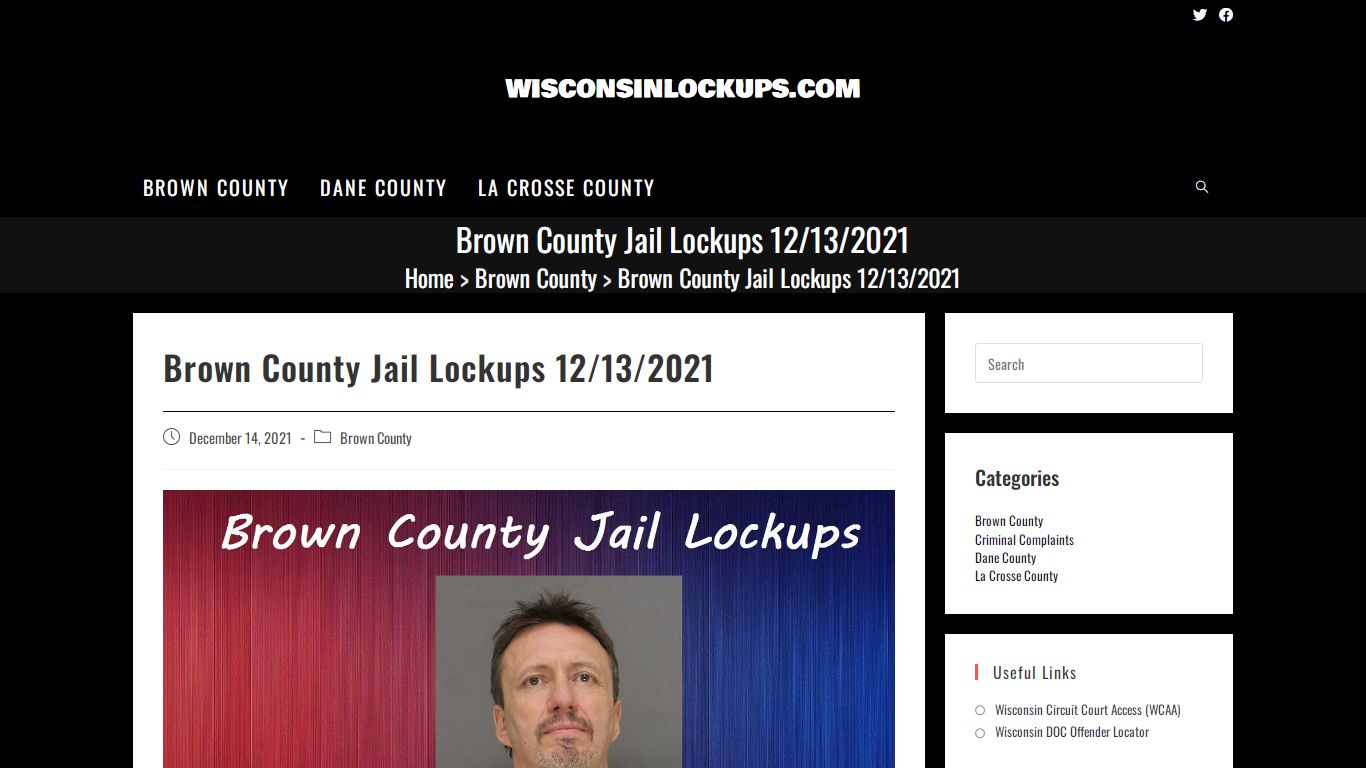 Brown County Jail Lockups 12/13/2021 - WISCONSINLOCKUPS.COM